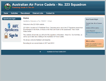 Tablet Screenshot of 223sqn.aafc.org.au